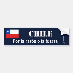 Chile-Flagge + Karten-Autoaufkleber Autoaufkleber
