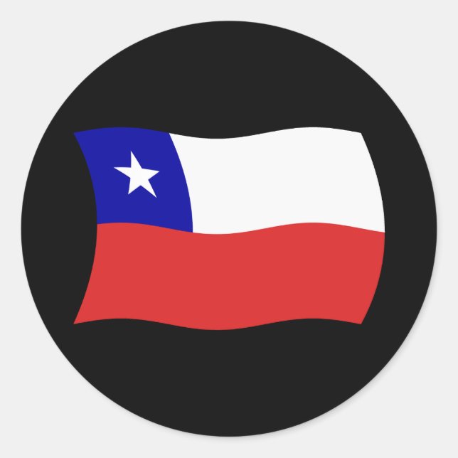Chile Flaggen-Aufkleber Runder Aufkleber (Vorderseite)