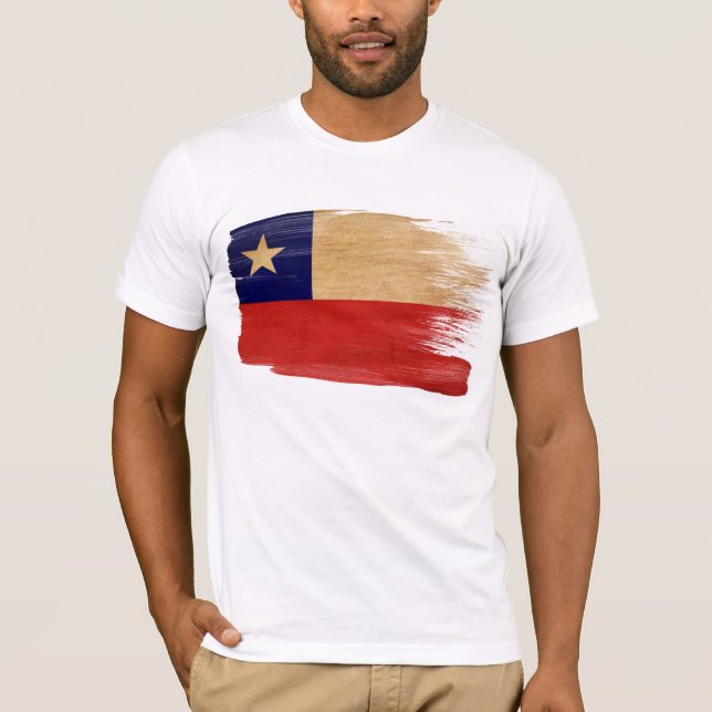 Chile-Flaggen-T - Shirt (Vorderseite)