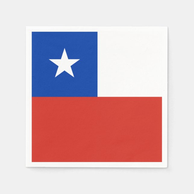 Chile-Flaggenpapier Napkin Serviette (Vorderseite)