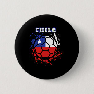 Chile Fußball Chilenische Flagge Fußball Fan Triko Button