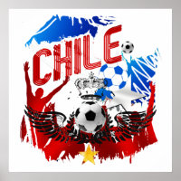 Chile-Fußball-T - Shirt und Fußballfans