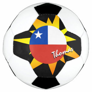 Chile Fußball und chilenische Flagge / BANG