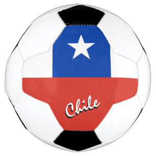 Chile-, Fußball- und chilenische Flagge / Sport Fußball