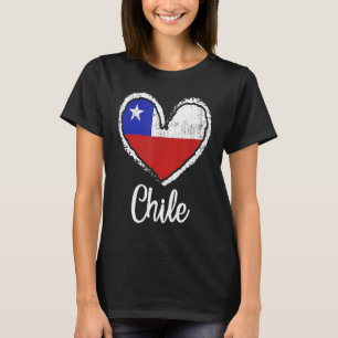 Chile Herz Flagge Chilenische chilenische Wurzeln T-Shirt