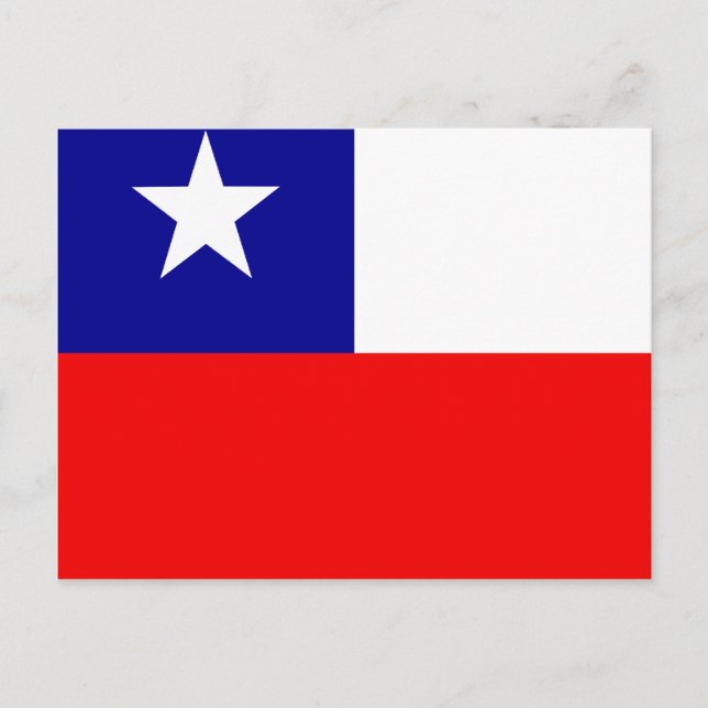 Chile Hochwertige Flagge Postkarte (Vorderseite)