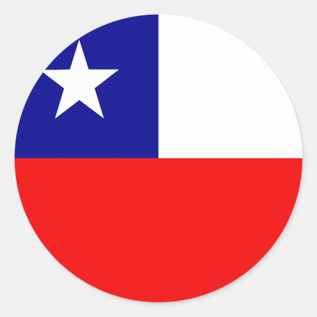 Chile Hochwertige Flagge Runder Aufkleber (Vorderseite)