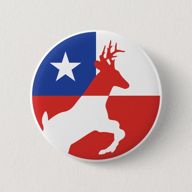 Chile Huemul Chilenische Nationalflagge Button (Vorderseite)