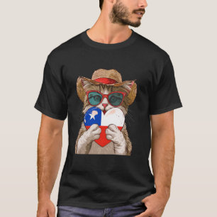 Chile Katze Herz Chilenischer Ritom Roots Chilea T-Shirt
