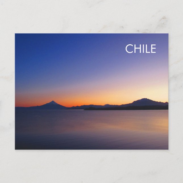 Chile Lake District Sunrise Postcard Postkarte (Vorderseite)