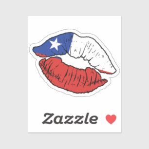 Chile - Liebe für Lipstick Aufkleber