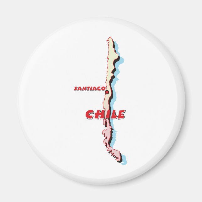 Chile Map Magnet (Vorne)