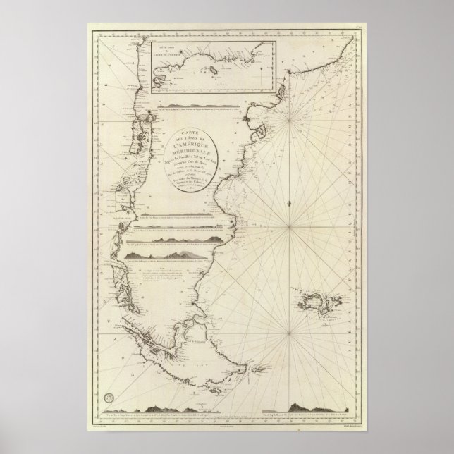 Chile Map Poster (Vorne)