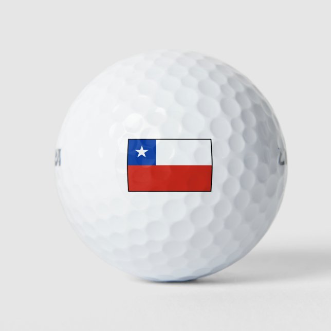 Chile - Nationale Flagge - Aktueller Stand Golfball (Vorderseite)