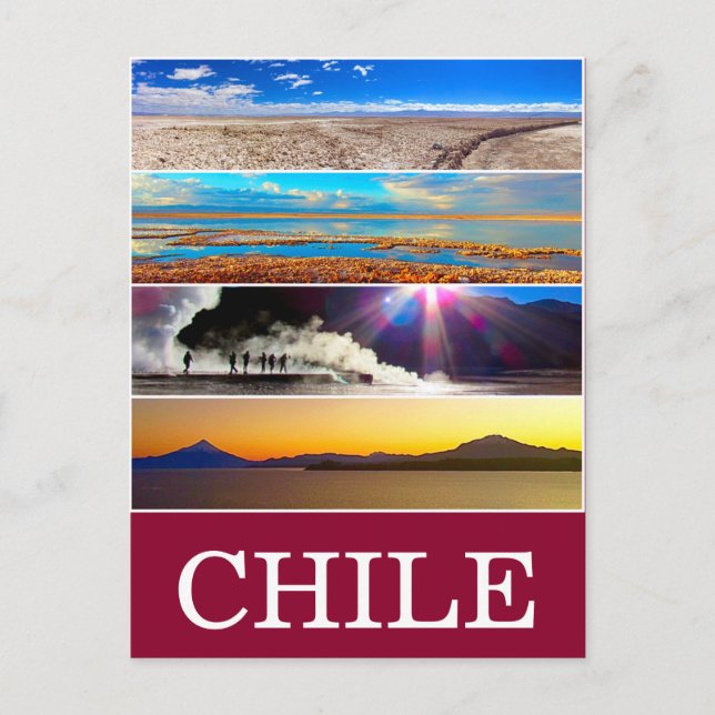 Chile Naturschauen Postkarte (Vorderseite)