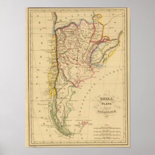 Chile, Plata und Patagonien Poster