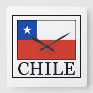 Chile Quadratische Wanduhr