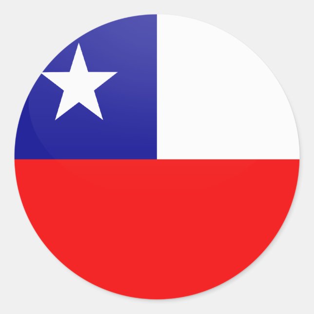 Chile-Qualitätsflaggenkreis Runder Aufkleber (Vorderseite)