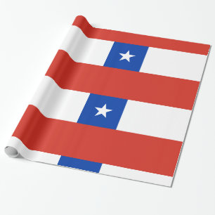 Chile Red White Blue Geschenkpapier