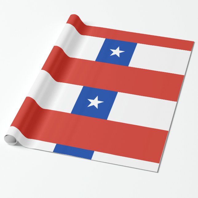 Chile Red White Blue Geschenkpapier (Ungerollt)