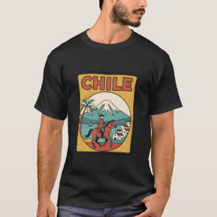 Chile-Reiseplakat mit Huasco-Reiter und Berg T-Shirt