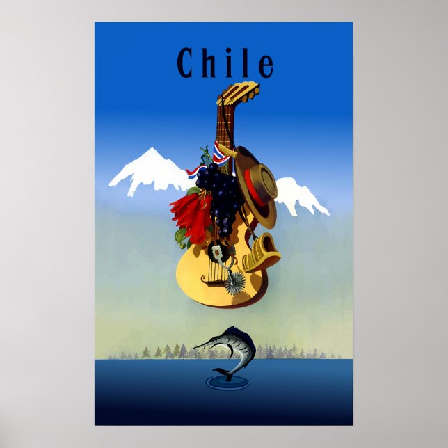 Chile-Reiseplakat Poster (Vorne)