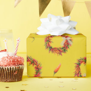 Chile Ristra Kränze und Paprikaschoten-Überall-Mus Geschenkpapier