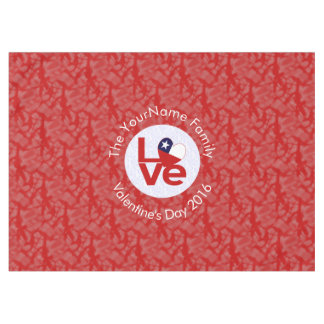 Chile Rote LIEBE Flag Personalisiert Tischdecke