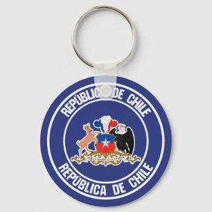 Chile-RundEmblem Schlüsselanhänger