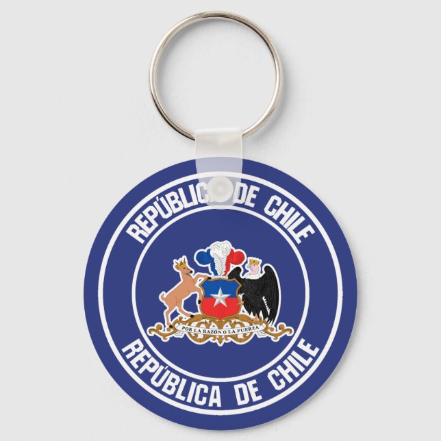 Chile-RundEmblem Schlüsselanhänger (Vorderseite)
