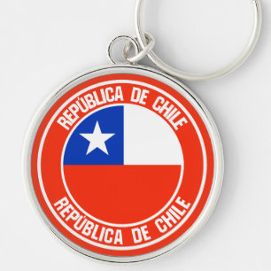 Chile-RundEmblem Schlüsselanhänger