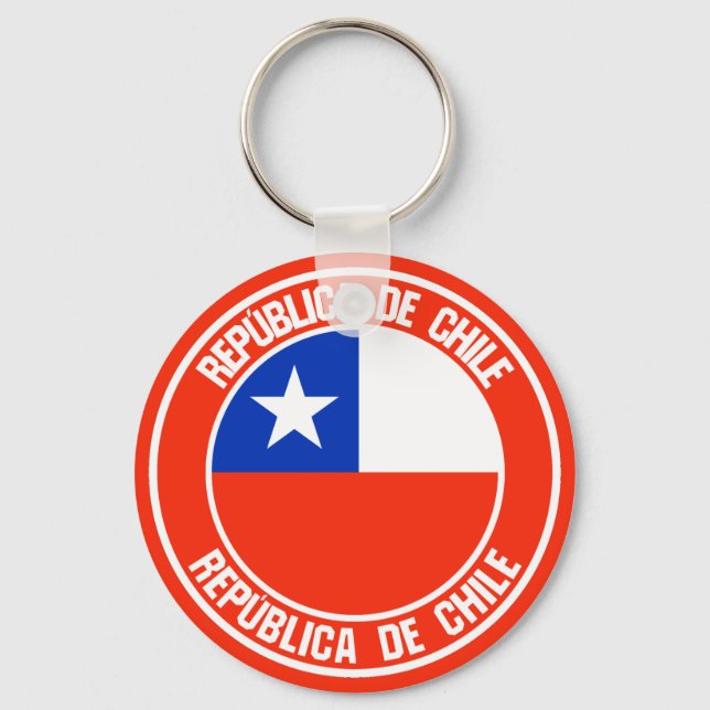 Chile-RundEmblem Schlüsselanhänger (Vorderseite)