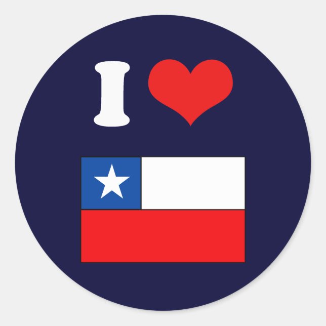 Chile Runder Aufkleber (Vorderseite)