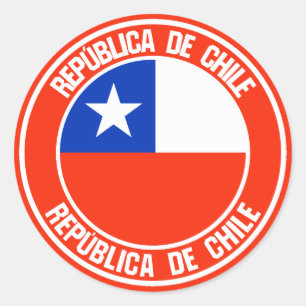 Chile-rundes Emblem Runder Aufkleber