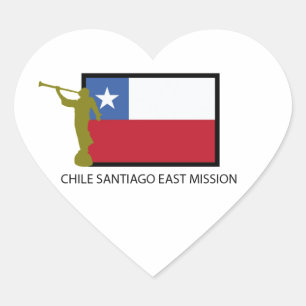 Chile Santiago East Mission LDS CTR Herz-Aufkleber