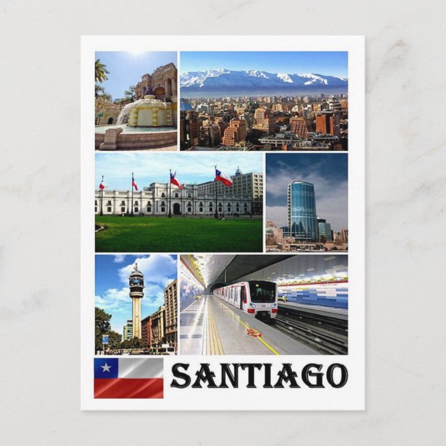 Chile - Santiago - Mosaik - Postkarte (Vorderseite)