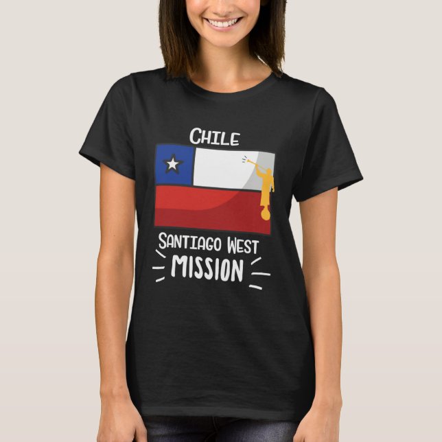 Chile Santiago West Mormon LDS Mission Missionary T-Shirt (Vorderseite)
