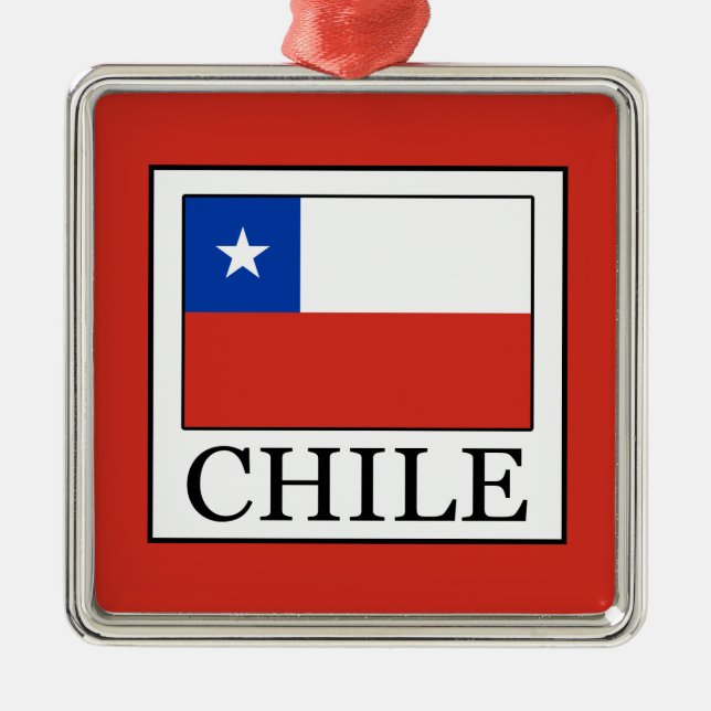 Chile Silbernes Ornament (Vorne)