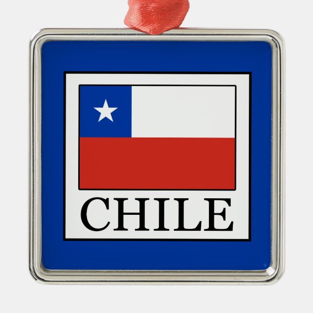 Chile Silbernes Ornament (Vorne)