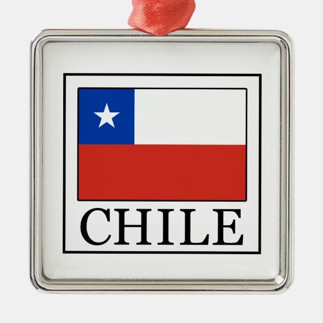Chile Silbernes Ornament (Vorne)