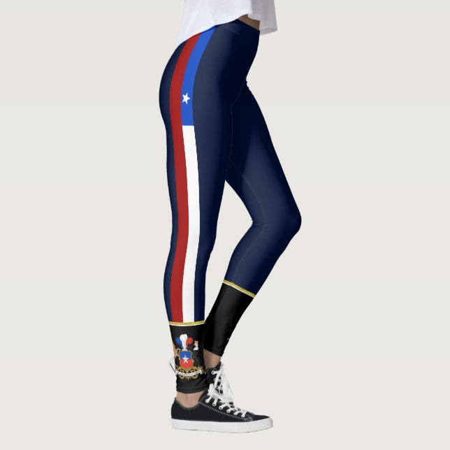 Chile stripes Flagge Leggings (Rechts)