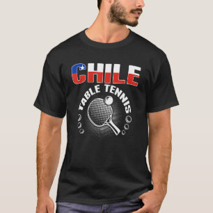 Chile Tischtennis unterstützt chilenische Pingpong T-Shirt
