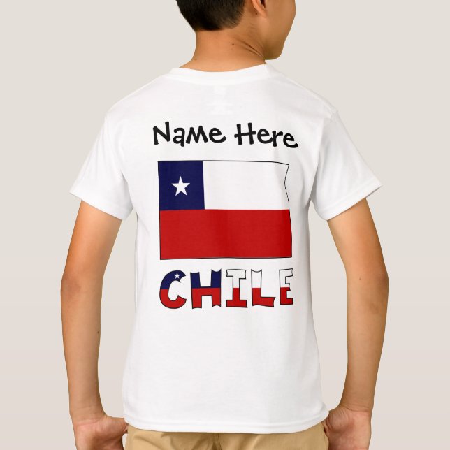 Chile und chilenische Flagge mit Ihrem Namen T-Shirt (Rückseite)