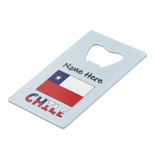 Chile und chilenische Flagge Personalisiert Geldbeutel Flaschenöffner