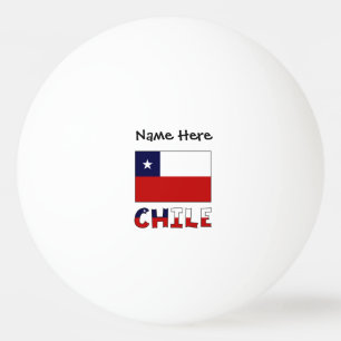 Chile und chilenische Flagge Personalisiert Tischtennisball