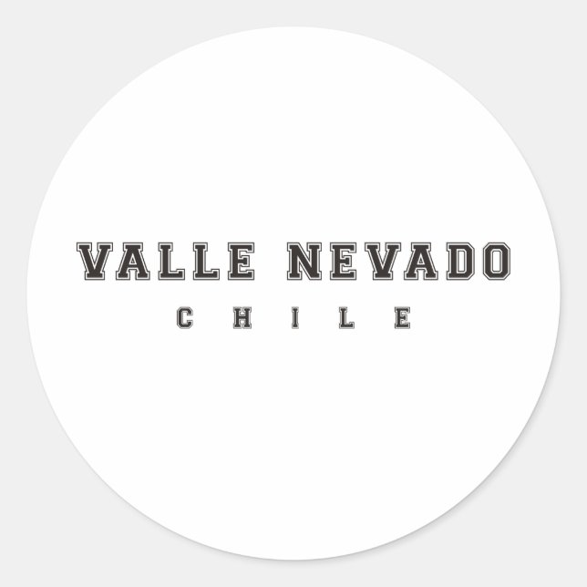 Chile Valle Nevado Runder Aufkleber (Vorderseite)