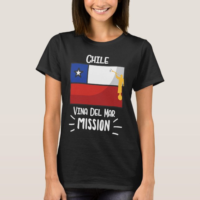 Chile Vina del Mar Mormon LDS Mission Missionary T-Shirt (Vorderseite)