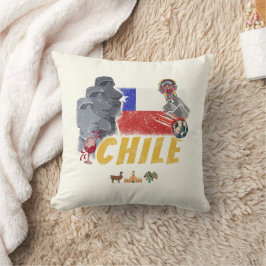 Chile Vintag Osterinsel Flag und Alpaca Kissen
