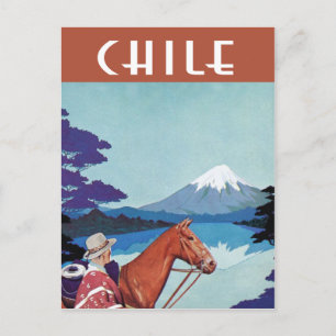 Chile Vintage Reiseplakat Postkarte