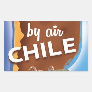 Chile Vintage Reiseplakat Rechteckiger Aufkleber